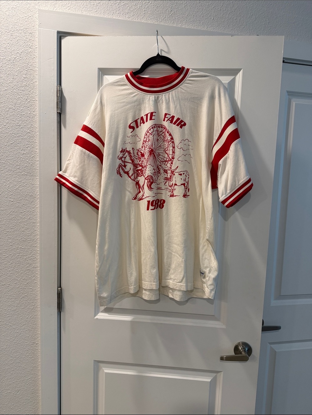 Cream & Red State Fair Graphic Short Sleeve Tee